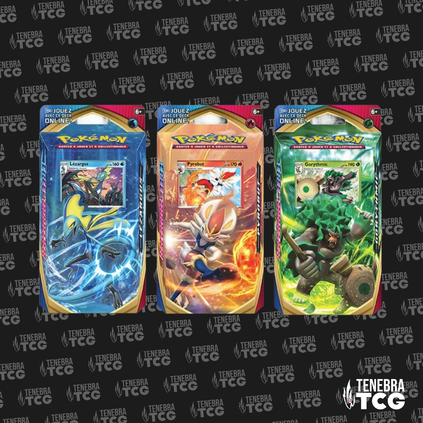 Pack Deck Epée & Bouclier x3 - Pyrobut, Gorythmic, Lézargus